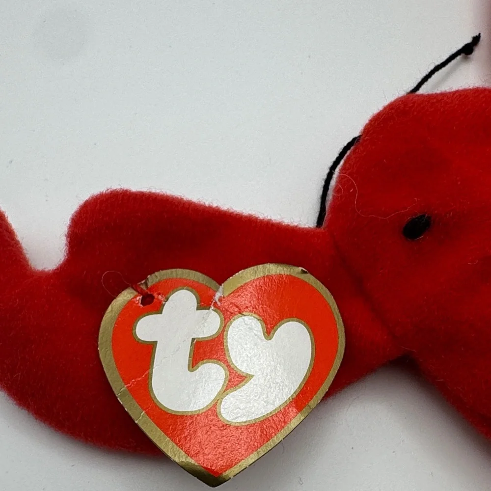 Ty Teenie Beanie Babies Pinchers the Lobster & Scoop the Pelican Plush Lot of 2
